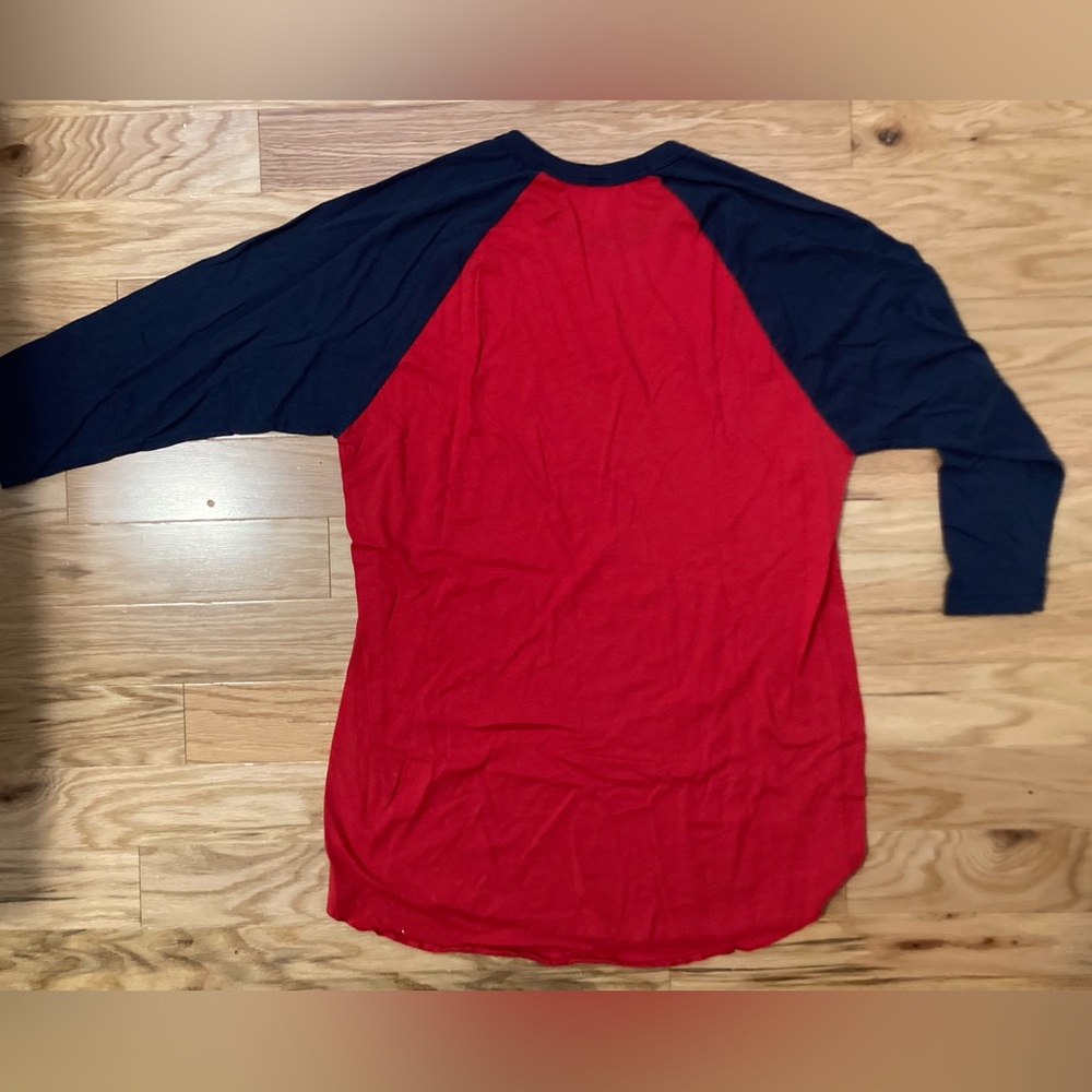 American Apparel 50/50 poly cotton blend 3/4 sleeve baseball tee
